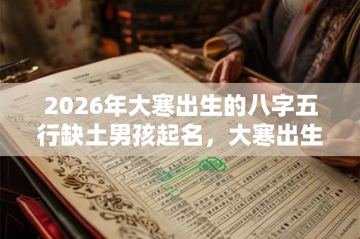 2026年大寒出生的八字五行缺土男孩起名，大寒出生是什么命
