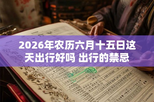 2026年农历六月十五日这天出行好吗 出行的禁忌 2026年农历六月十五日这天出行好吗 出行的禁忌