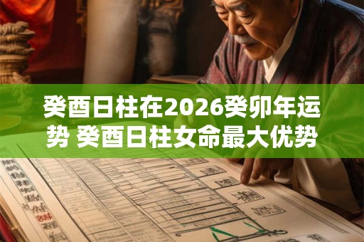 癸酉日柱在2026癸卯年运势 癸酉日柱女命最大优势