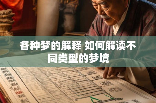 各种梦的解释 如何解读不同类型的梦境