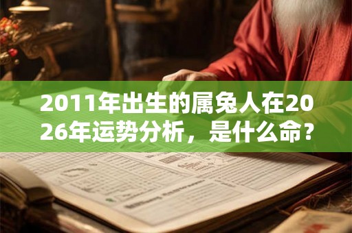 2011年出生的属兔人在2026年运势分析，是什么命？