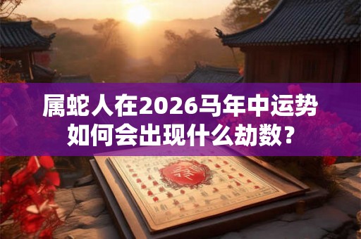 属蛇人在2026马年中运势如何会出现什么劫数？