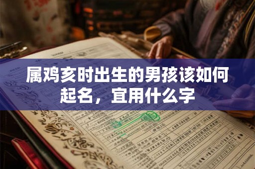 属鸡亥时出生的男孩该如何起名，宜用什么字
