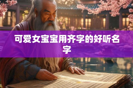 可爱女宝宝用齐字的好听名字