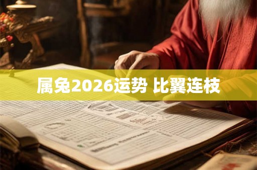 属兔2026运势 比翼连枝 属兔2026运势 比翼连枝