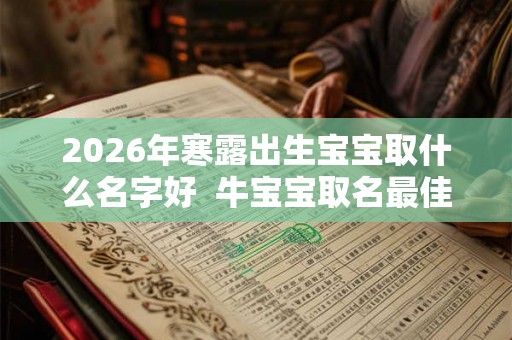 2026年寒露出生宝宝取什么名字好  牛宝宝取名最佳字