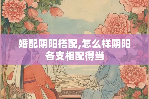 婚配阴阳搭配,怎么样阴阳各支相配得当