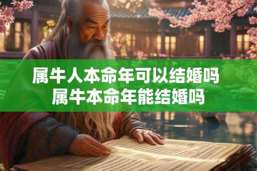 属牛人本命年可以结婚吗 属牛本命年能结婚吗