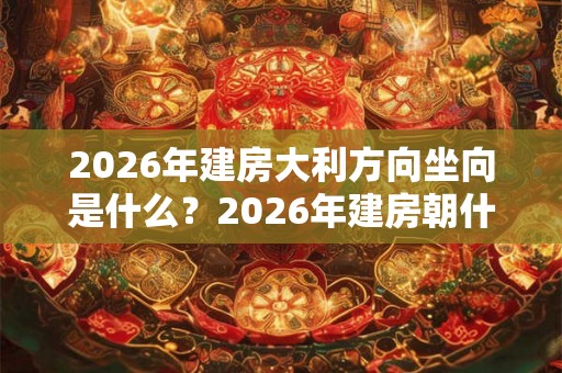 2026年建房大利方向坐向是什么？2026年建房朝什么方向好？