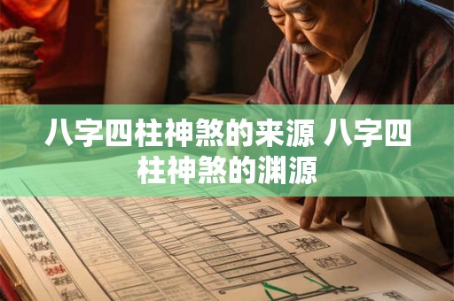 八字四柱神煞的来源 八字四柱神煞的渊源