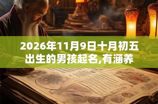 2026年11月9日十月初五出生的男孩起名,有涵养 2026年11月9日十月初五出生的男孩起名,有涵养