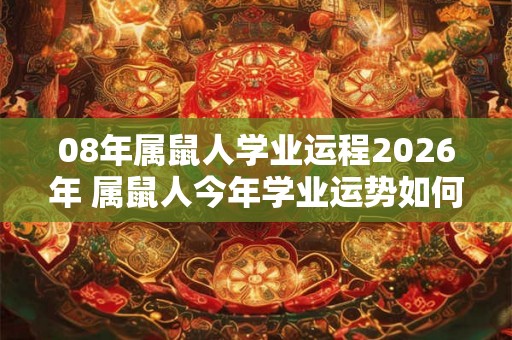 08年属鼠人学业运程2026年 属鼠人今年学业运势如何