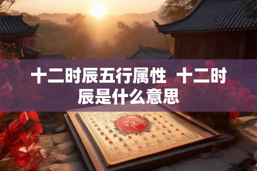 十二时辰五行属性  十二时辰是什么意思
