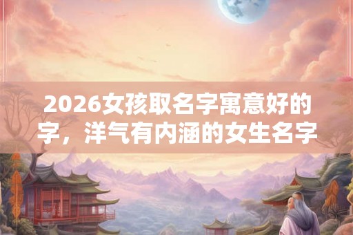 2026女孩取名字寓意好的字，洋气有内涵的女生名字