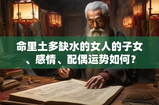 命里土多缺水的女人的子女、感情、配偶运势如何？