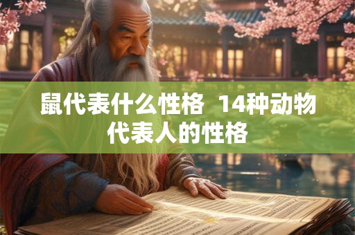 鼠代表什么性格  14种动物代表人的性格