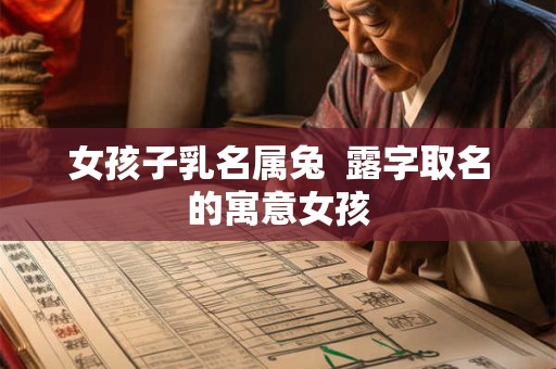 女孩子乳名属兔  露字取名的寓意女孩