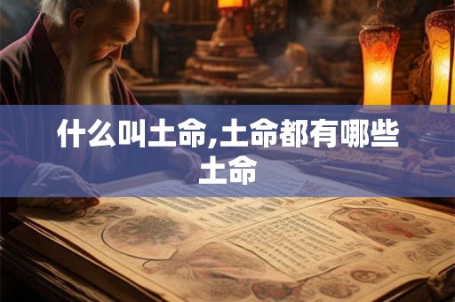 什么叫土命,土命都有哪些土命