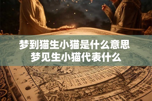 梦到猫生小猫是什么意思 梦见生小猫代表什么 梦到猫生小猫是什么意思 梦见生小猫代表什么