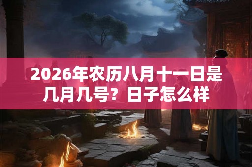 2026年农历八月十一日是几月几号？日子怎么样