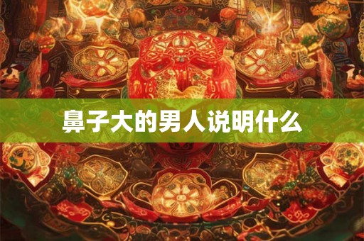 鼻子大的男人说明什么