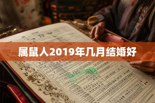 属鼠人2019年几月结婚好