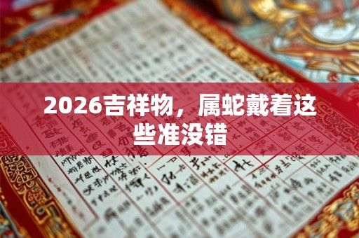 2026吉祥物,属蛇戴着这些准没错 2026吉祥物,属蛇戴着这些准没错