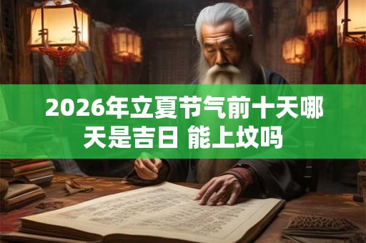 2026年立夏节气前十天哪天是吉日 能上坟吗 2026年立夏节气前十天哪天是吉日 能上坟吗