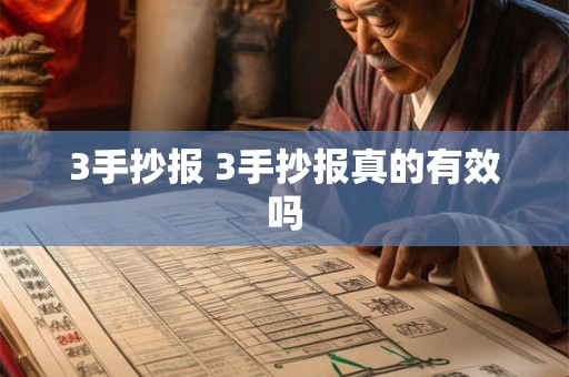 3手抄报 3手抄报真的有效吗