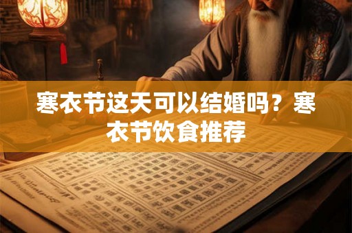 寒衣节这天可以结婚吗？寒衣节饮食推荐
