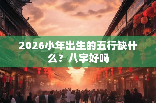 2026小年出生的五行缺什么？八字好吗