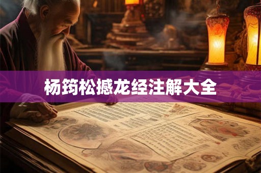 杨筠松撼龙经注解大全