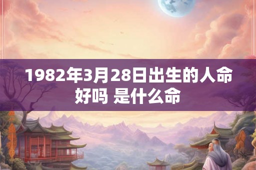 1982年3月28日出生的人命好吗 是什么命
