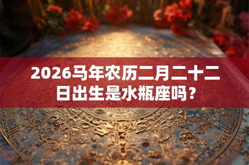 2026马年农历二月二十二日出生是水瓶座吗? 2026马年农历二月二十二日出生是水瓶座吗?