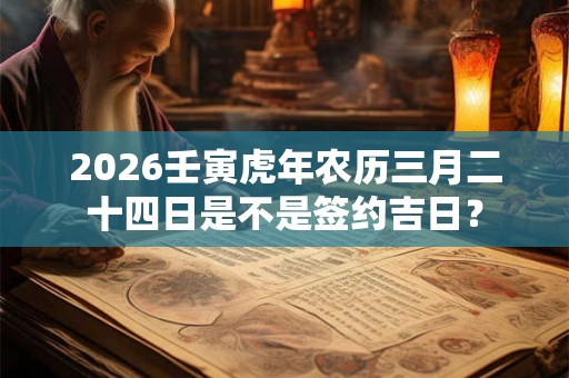 2026壬寅虎年农历三月二十四日是不是签约吉日？