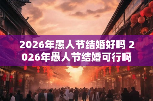 2026年愚人节结婚好吗 2026年愚人节结婚可行吗