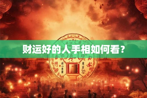财运好的人手相如何看？