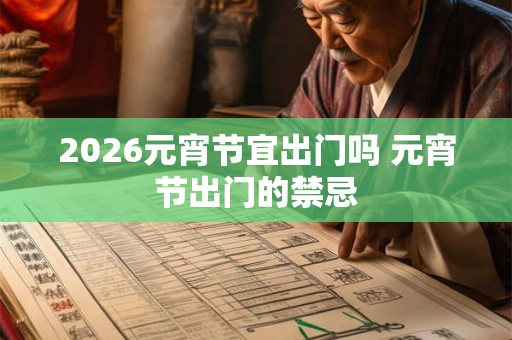 2026元宵节宜出门吗 元宵节出门的禁忌