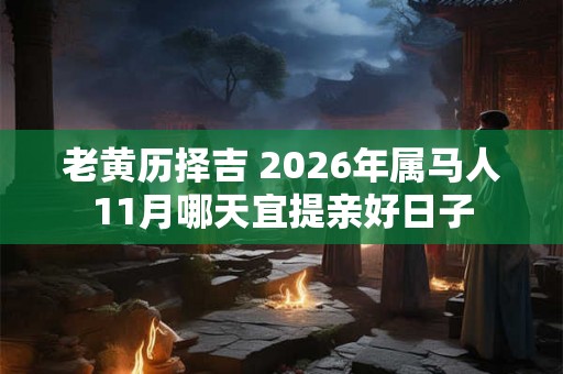 老黄历择吉 2026年属马人11月哪天宜提亲好日子