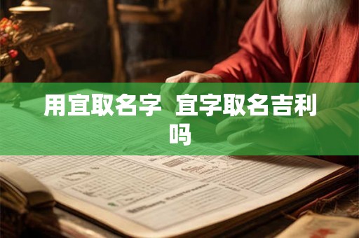 用宜取名字  宜字取名吉利吗