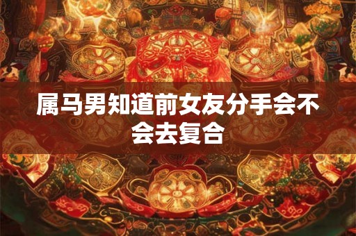 属马男知道前女友分手会不会去复合