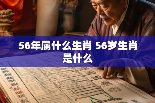 56年属什么生肖 56岁生肖是什么