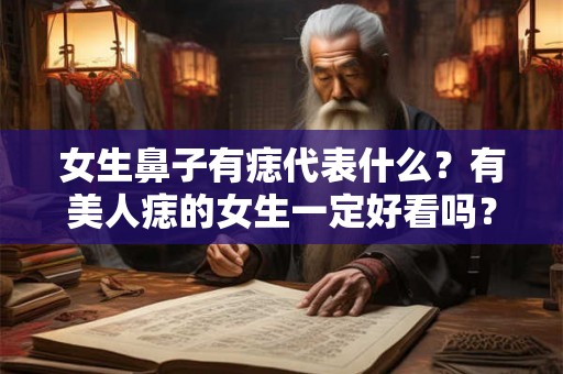 女生鼻子有痣代表什么？有美人痣的女生一定好看吗？
