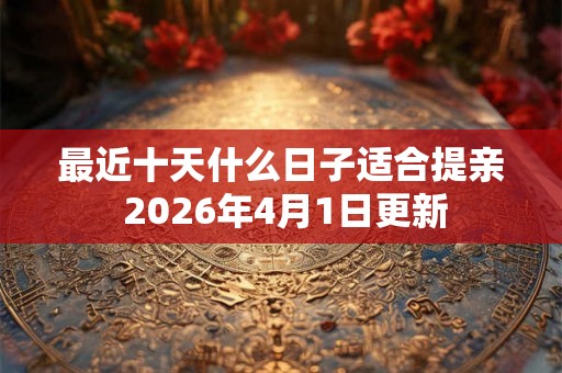 最近十天什么日子适合提亲 2026年4月1日更新