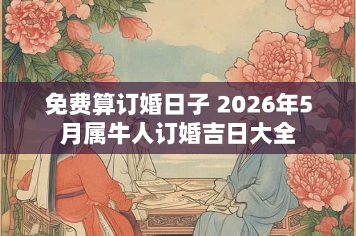免费算订婚日子 2026年5月属牛人订婚吉日大全