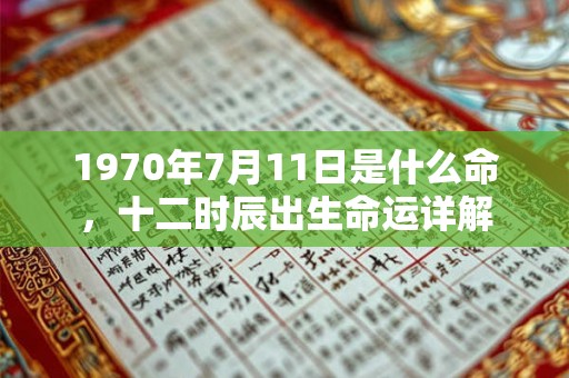 1970年7月11日是什么命，十二时辰出生命运详解