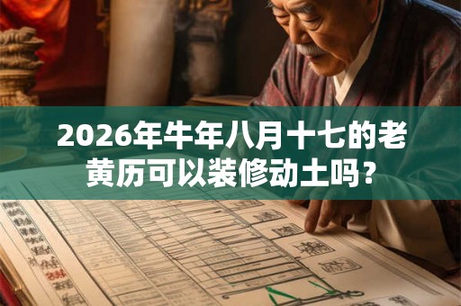 2026年牛年八月十七的老黄历可以装修动土吗? 2026年牛年八月十七的老黄历可以装修动土吗?