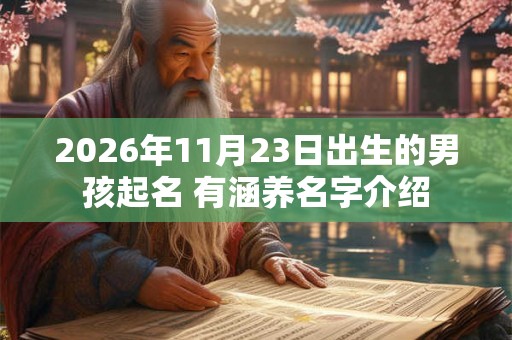 2026年11月23日出生的男孩起名 有涵养名字介绍