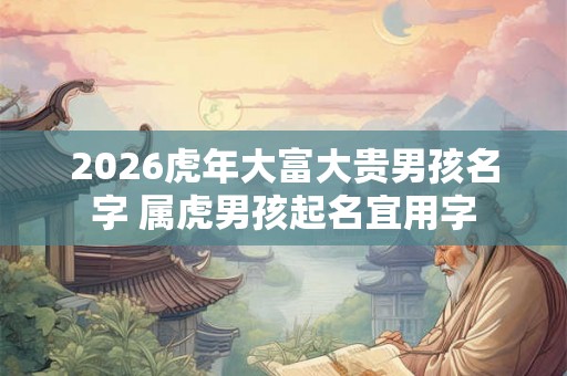 2026虎年大富大贵男孩名字 属虎男孩起名宜用字