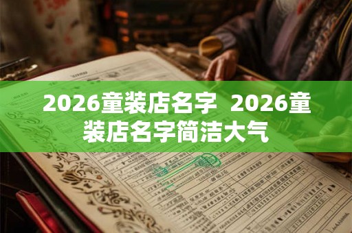 2026童装店名字  2026童装店名字简洁大气